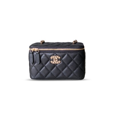 CHANEL 25P CHAIN BOX BAG CAVIAR 296351 (17*9.5*8cm)